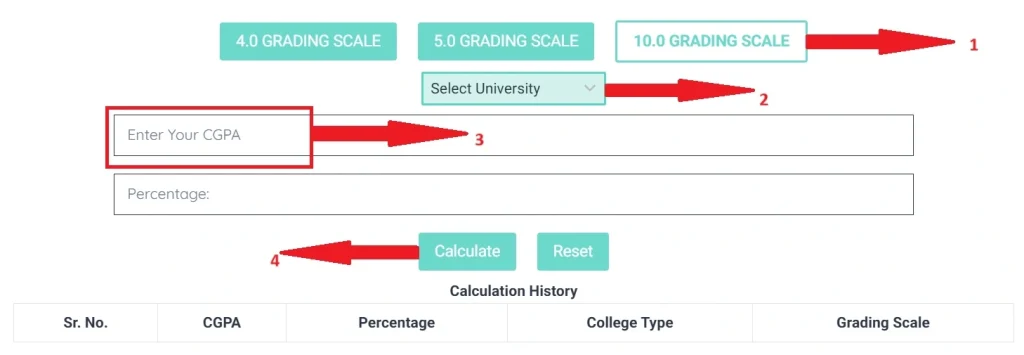 how to use cgpa calculator