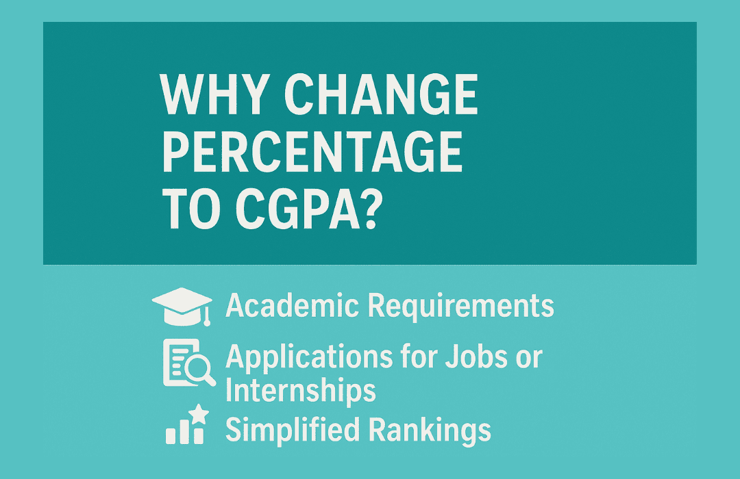 why change percentage to cgpa